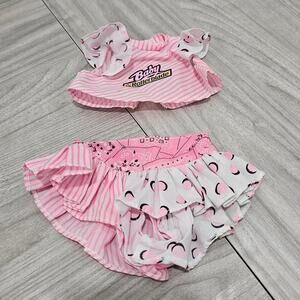 Mattel Baby Rollerblade Clothes ONLY TOP SKIRT pink white vintage doll